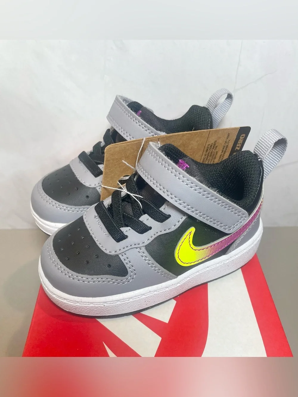 Nike Court Borough Low Toddler Sneakers Grey Sz 5c NEW